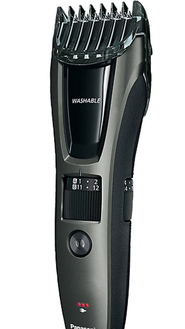 Das Kombimodell "ER-GB60" von Panasonic für Bart und Kopfhaare muss nur unter den Wasserstrahl gehalten werden, um Bartstoppeln auszuspülen. Das Modell kostet rund 55 Euro.