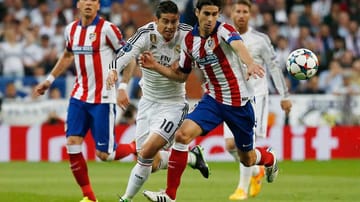 Real Madrid bittet Atlético zum Viertelfinal-Rückspiel der Champions League. James Rodríguez, Toni Kroos und Co. benötigen im mit 80.000 Zuschauern ausverkauften Estadio Santiago Bernabéu einen Sieg, um erneut ins Halbfinale der Königsklasse einzuziehen. Das Hinspiel des Titelverteidigers beim Lokalrivalen endete 0:0.