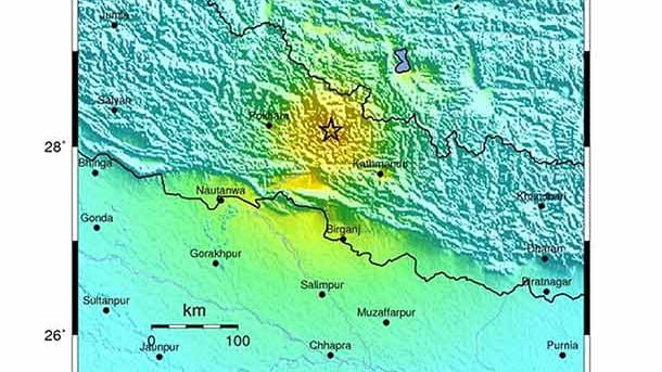 Die Erdbebenregion in Nepal, nordwestlich der Hauptstadt Kathmandu.