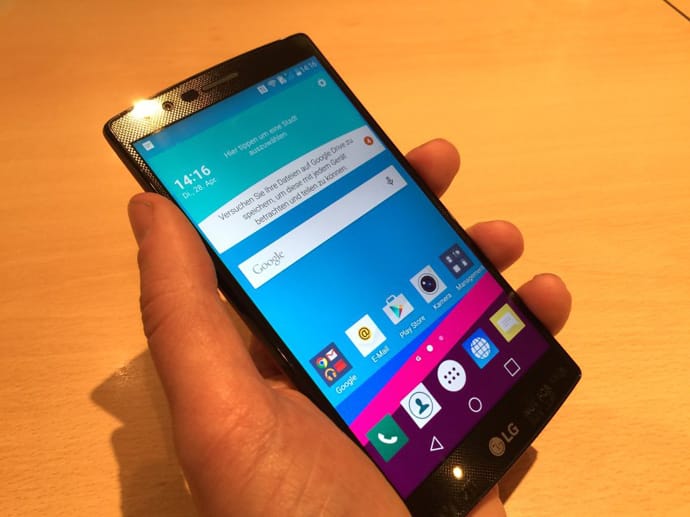 Der Bildschirm des neuen Smartphones ist eine verbesserte Version des Displays, das beim G3 zum Einsatz kam.