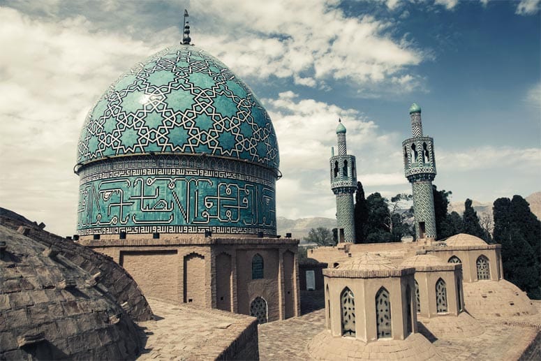 Blick auf eine Moschee im Iran.