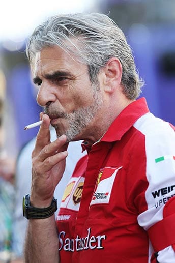 Ferrari-Te3amchef Maurizio Arrivabene, der früher Manager bei Marlboro war, ist über den großen Abstand zu Mercedes nicht erfreut.
