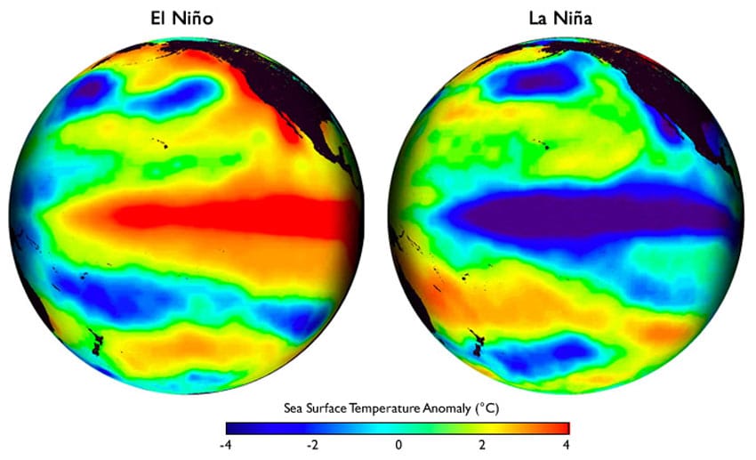 "El Niño" ist eine Klima-Anomalie, die den gesamten Temperatur- und Feuchtigkeitshaushalt unseres Planeten durcheinanderwirbelt. Die Strömungssysteme im Pazifik kommen zum Erliegen - mit katastrophalen Folgen.