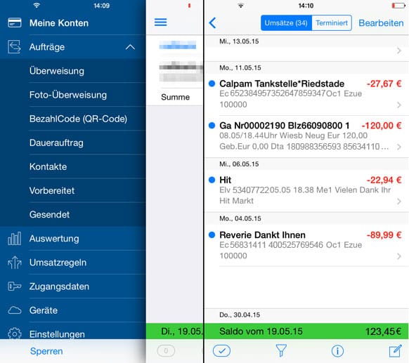 Noch besser schnitt die Banking-App Outbank DE ab: Es erhielt die Gesamtnote 1,4, zudem gab es am Datensendeverhalten nichts zu beanstanden.