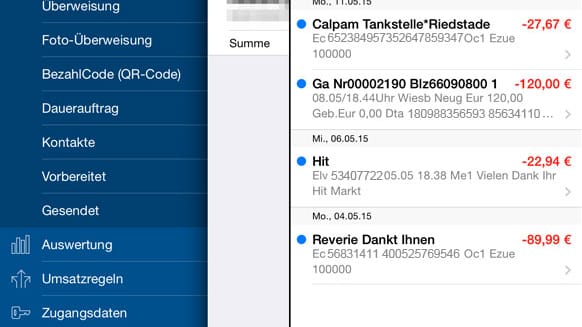 Noch besser schnitt die Banking-App Outbank DE ab: Es erhielt die Gesamtnote 1,4, zudem gab es am Datensendeverhalten nichts zu beanstanden.