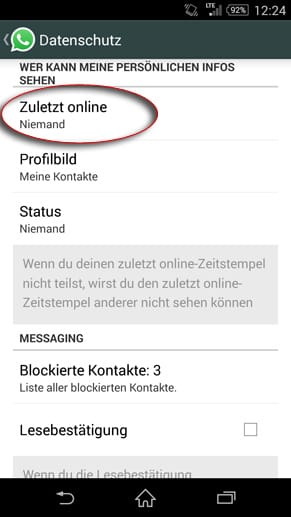 Unter Einstellungen-Account-Datenschutz können Sie vermeiden, dass jeder ihren Online-Status einsehen kann.