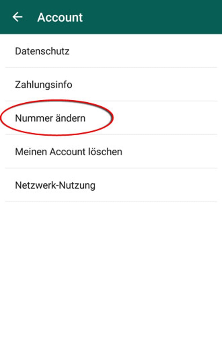 Unter Einstellungen-Account-Nummer ändern können Sie WhatsApp umziehen, wenn Sie ihre Telefonnummer gewechselt haben.