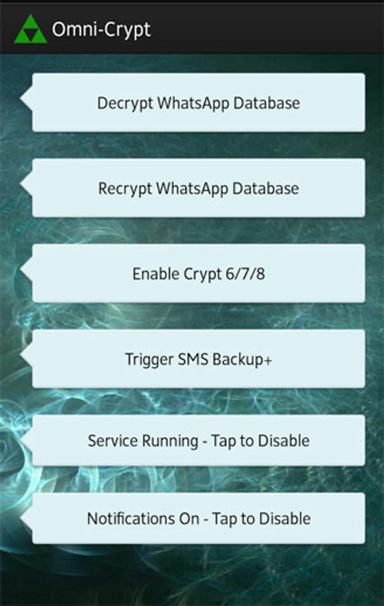 Eine weitere Dritthersteller-App ist Omni-Crypt (ebenfalls nur für Android).