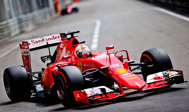 Auf dem Weg zu Rang drei: Im Qualifying konnte Sebastian Vettel die Mercedes-Konkurrenz mit seinem Ferrari nicht mehr ärgern. Der vierfache Weltmeister startet so vom dritten Rang ins Rennen von Monaco.