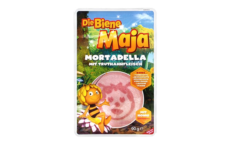 Die "Biene-Maja-Mortadella" mit Truthahnfleisch enthält nicht nur Honig, sondern auch relativ viel Salz.