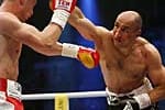 Volle Schlagkraft: Arthur Abraham (re.) überzeugte im Kampf gegen Robert Stieglitz mit wirkungsvollen Treffern.