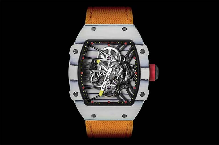 Bei der Luxusuhr handelt es sich um die "RM 27-02" vom Schweizer Uhrenhersteller Richard Mille. Nur 50 Stück will Richard Mille von dem Modell bauen.