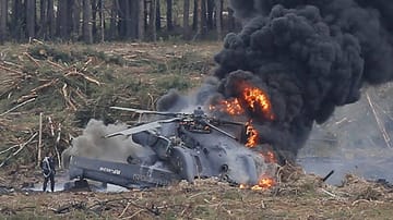 Ein Helikopter vom Typ Mi-28 ist bei einer Militärschau in Russland abgestürzt.