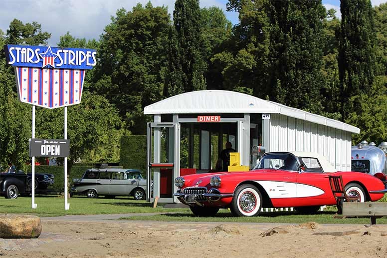 Auch Fans des amerikanischen Way of Life und von US-Cars wie der Corvette kamen im Bereich "Stars & Stripes" wieder auf ihre Kosten.