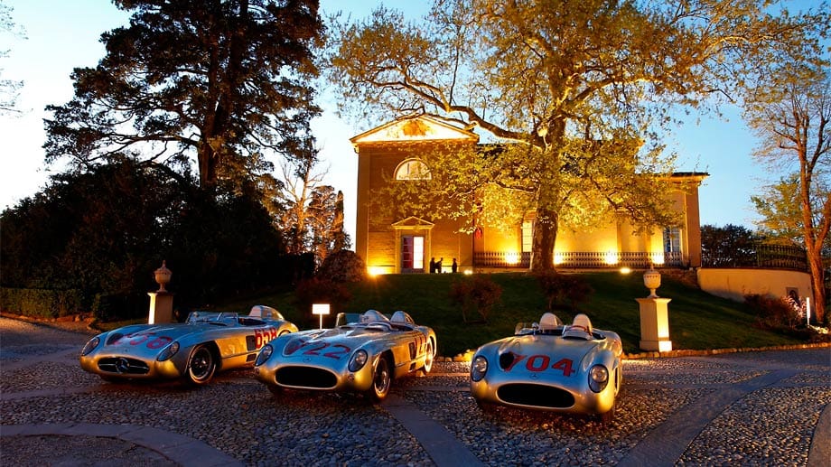 Einmal im Jahr treffen sich die Schönen und Reichen zur Monterey Autoweek, der wohl exklusivsten Autoshow der Welt. Dort sind jede Menge Klassiker zu sehen, wie diese legendären Mercedes-Renner der Mille-Miglia.