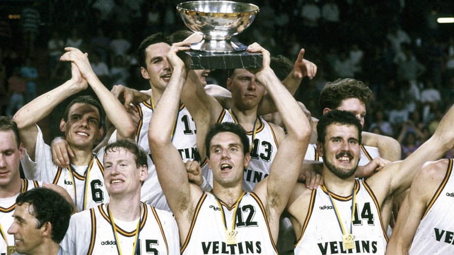 Das ist das Team, das den bisher einzigen Titel für Deutschland holte. 1993 wurde Deutschland überraschend Europameister.