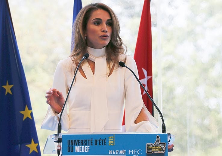 Königin Rania ist eine couragierte Rednerin.