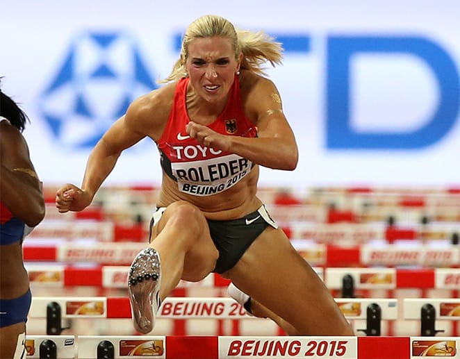 WM-Silber geholt und das in neuer persönlicher Bestzeit: "Das war das Rennen meines Lebens", freut sich Cindy Roleder nach ihrem zweiten Platz über 100 Meter Hürden.
