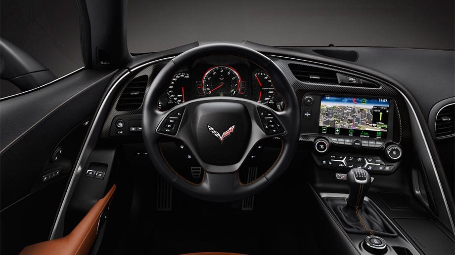 Das Cockpit der Corvette: Blick ins Innere des Sportcoupés aus den USA.