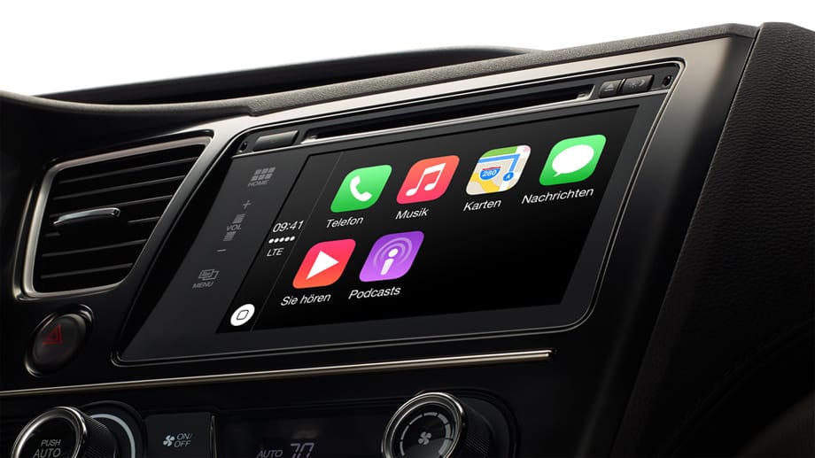 Apple hat in iOS 9 außerdem die Anbindung an Auto-Entertainmentsysteme über die hauseigenen Schnittstelle "Car Play" verbessert und mit weiteren Funktionen ausgestattet.