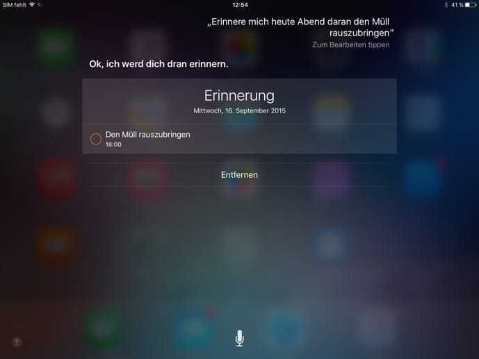 Apple hat mit iOS 9 auch am Sprachassistenten Siri gearbeitet. Siri soll jetzt noch besser mit umganssprachlichen Anweisungen umgehen können.