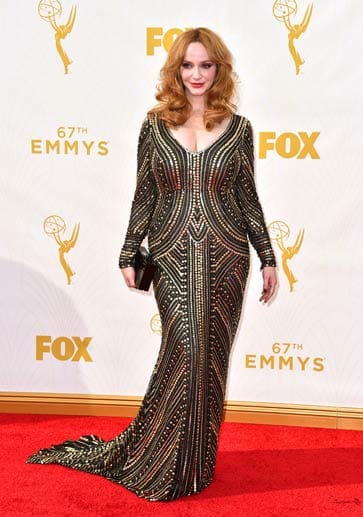 "Mad Men"-Star Christina Hendricks schimmerte bei der Emmy-Verleihung in einer klassischen Robe.