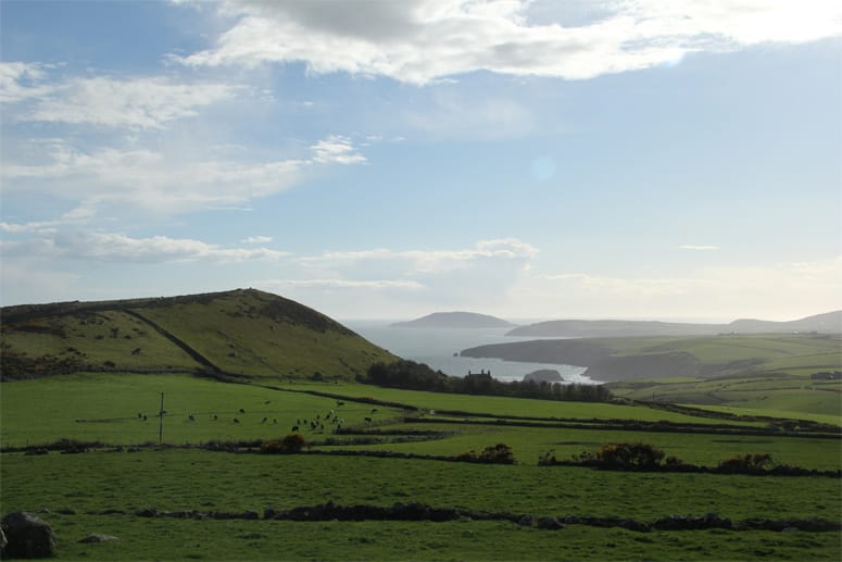 Grün trifft auf Blau: Beim Wandern bieten sich Panorama-Blicke auf die walisische Landschaft wie hier bei Rhiw.