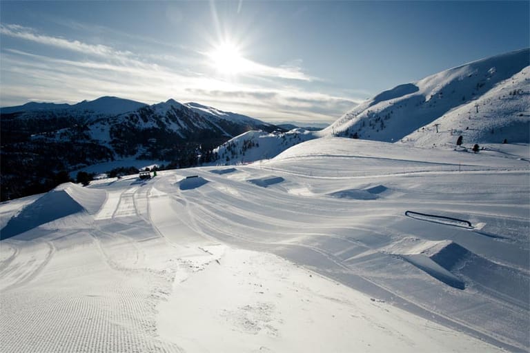 Der Snow Park auf der Turracher Höhe. Das Skigebiet bekommt insgesamt sechs Kilometer neue Pisten.