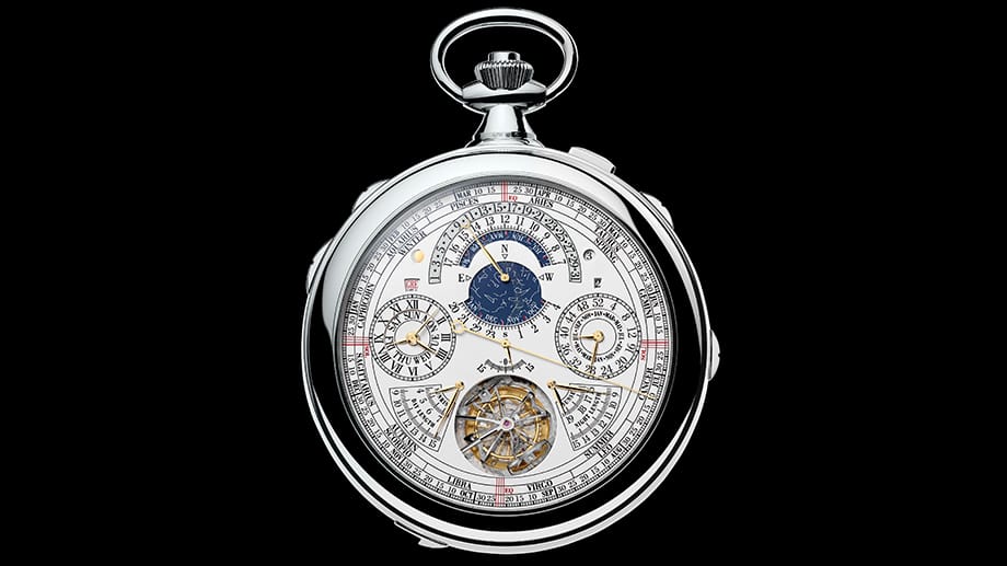 Zu den Highlights zählt das Tourbillon der Taschenuhr. Diese Komplikation gilt als Königsdisziplin in der Uhrmacherkunst. Die aufwändige Konstruktion (unten in der Bildmitte) trägt zur Ganggenauigkeit bei Taschenuhren entscheidend bei.