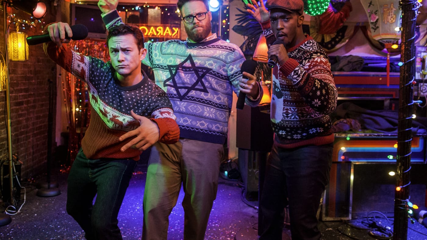 In "Die Highligen drei Könige" begehen Joseph Gordon-Levitt, Seth Rogen und Anthony Mackie als beste Kumpel gemeinsam das Weihnachtsfest. Dank Alkohol, diversen Drogen und der Einladung zu einer Promi-Party ist an einen beschaulichen Abend natürlich nicht zu denken.