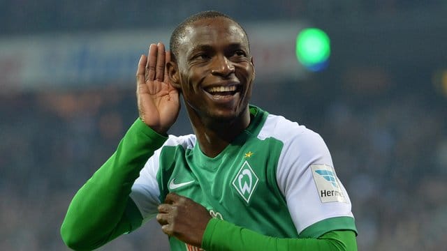Bremens Anthony Ujah trifft zum 6:2-Endstand.