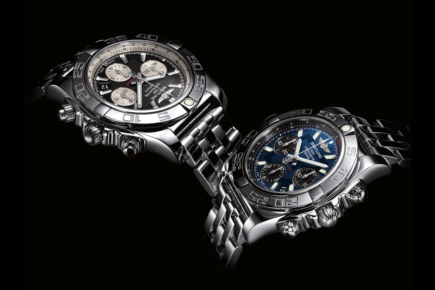 Der Schauspieler präsentierte den Chronomat 44 von Breitling (Modelle ab 5700 Euro).