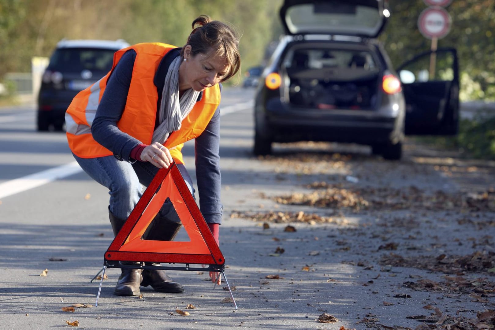 Unfallstelle absichern