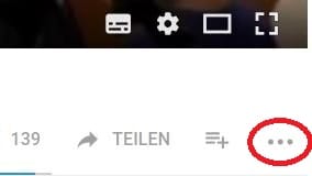 YouTube: Um ein Video zu melden, klicken Sie auf die drei Punkte und dann auf "Melden".