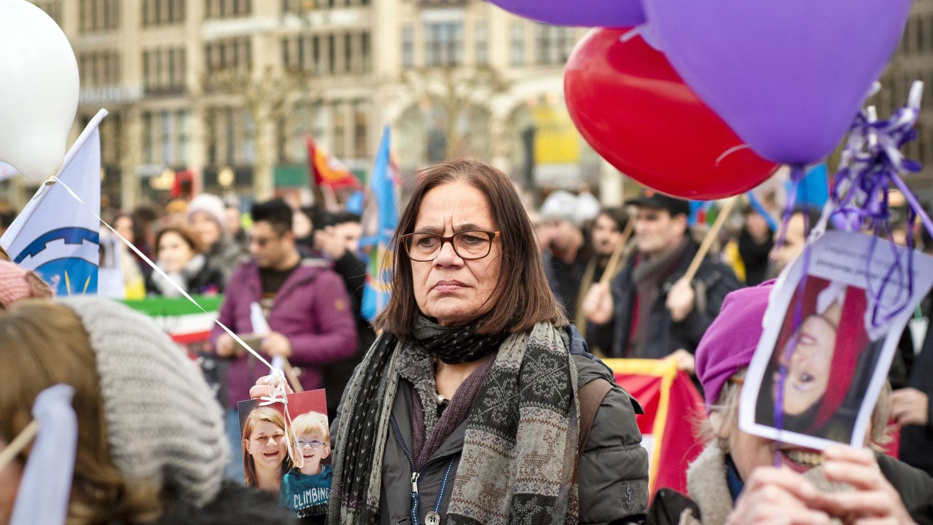 Marianne H. am Weltfrauentag 2019 in Hamburg.