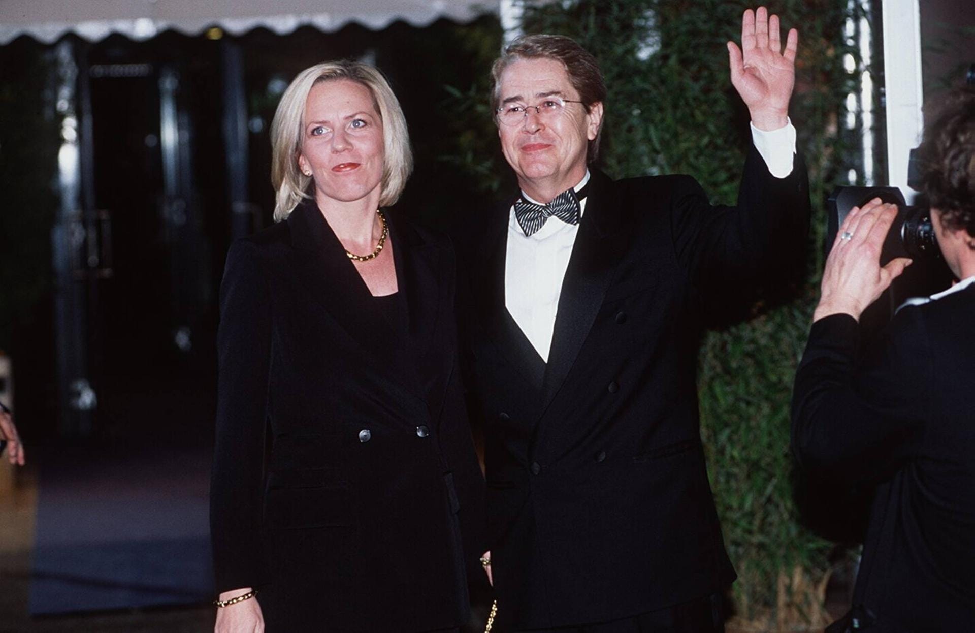 1997: Der Moderator Frank Elstner mit seiner späteren Ehefrau Britta Gessler.