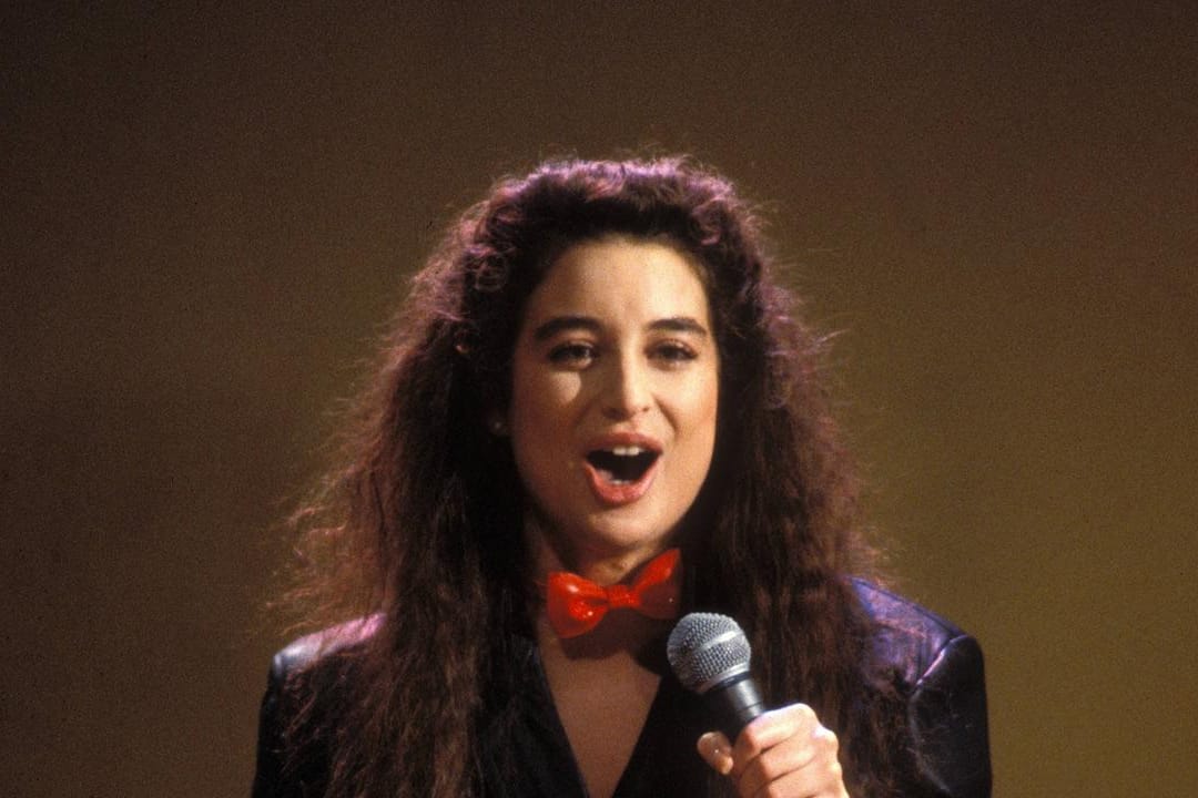 Oktober 1983: Isabel Varell tritt bei "Wetten, dass..?" auf.