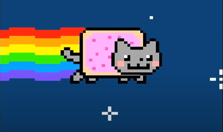 Das animierte Gif "Nyan Cat" gibt es auch als NFT.