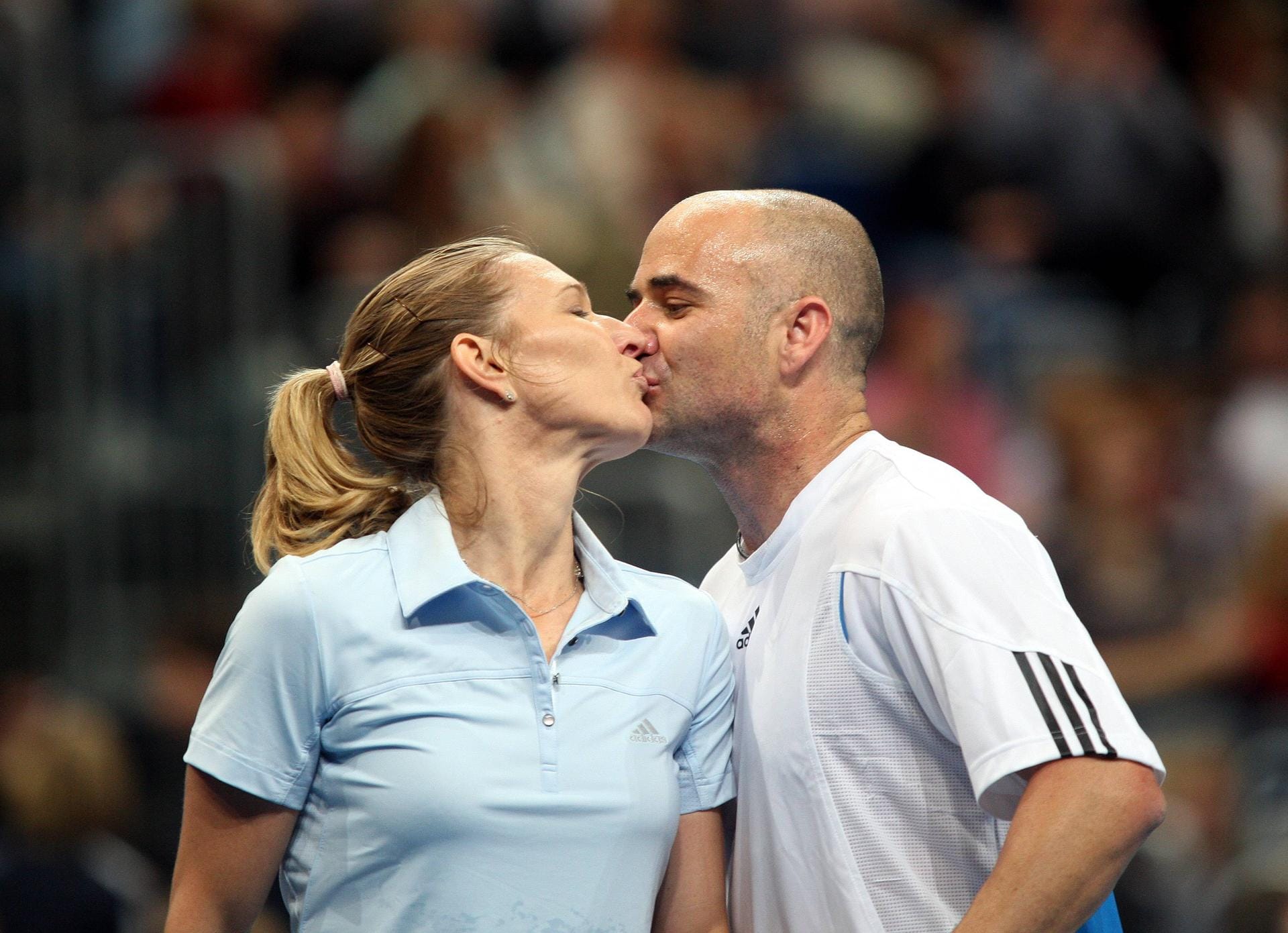 2007: Das Paar ist bei einem Benefiz-Tennisspiel in Mannheim.