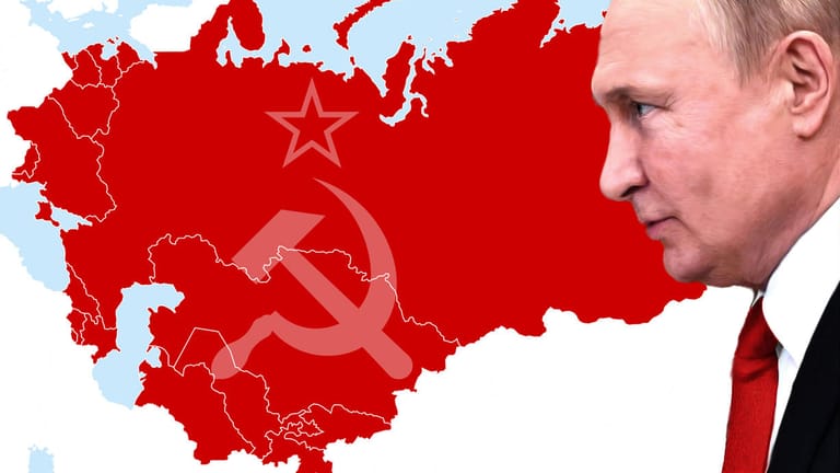 Wladimir Putin und die Sowjetunion: Beobachter glauben, er will seinen Einflussbereich Russland auf Sowjetzeiten ausdehnen.