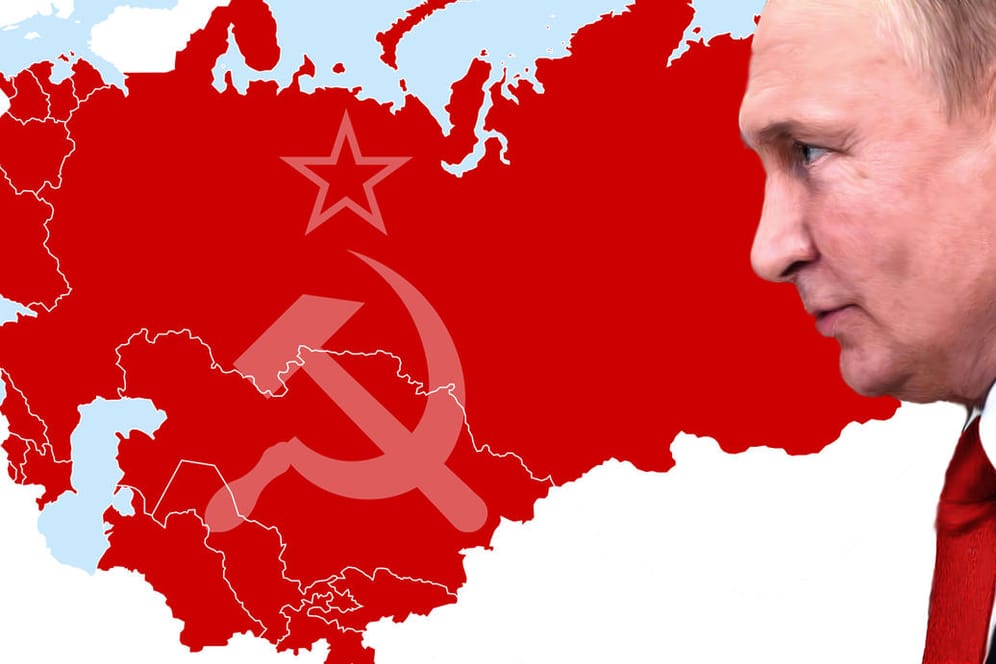 Wladimir Putin und die Sowjetunion: Beobachter glauben, er will seinen Einflussbereich Russland auf Sowjetzeiten ausdehnen.
