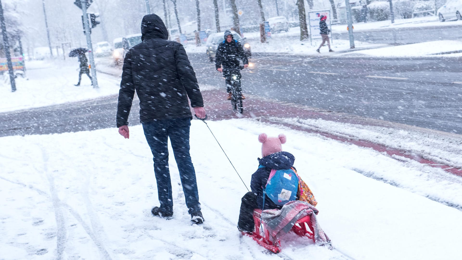 In Hamburg kam gestern der Winter zurück.