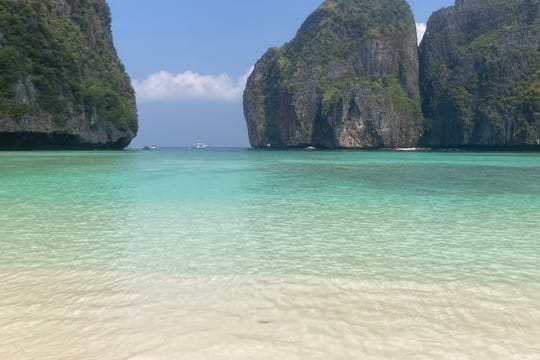 Maya Bay auf Ko Phi Phi: Hier können oft kleine Schwarzspitzenhaie beobachtet werden.