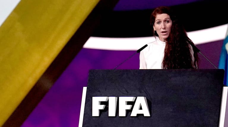 Lise Klaveness: Die norwegische Fußballpräsidentin übte Kritik an der Fifa beim Kongress in Doha.