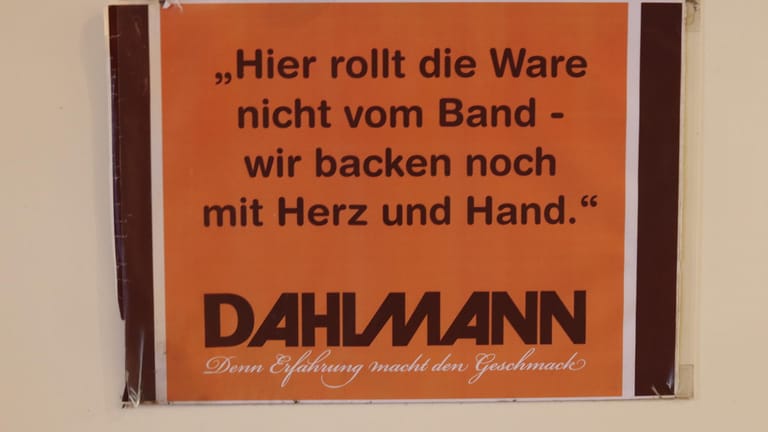 Ein Aushang der Dahlmanns: Die Bäckerei stand für traditionelles Backhandwerk.