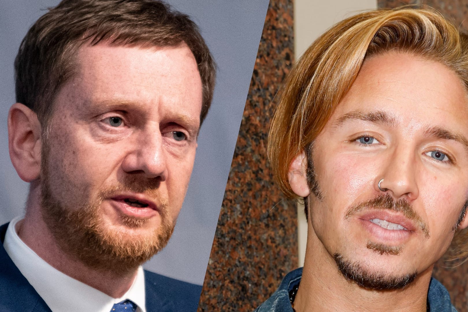 Michael Kretschmer und Gil Ofarim (Archivbilder): Der Ministerpräsident steht nach seinen Aussagen zu dem Sänger in der Kritik.