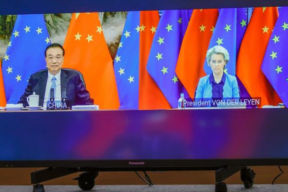 Chinas Ministerpräsident Li Keqiang und EU-Kommissionspräsidentin Ursula von der Leyen während des EU-China-Gipfels.