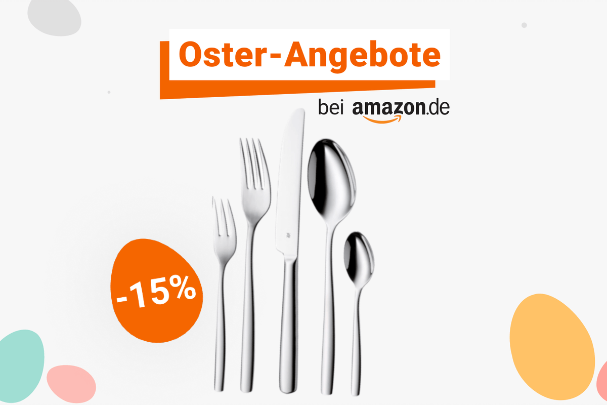 Amazon-Oster-Angebote: Sichern Sie sich jetzt das hochwertige WMF-Besteckset Palma für unter 100 Euro.