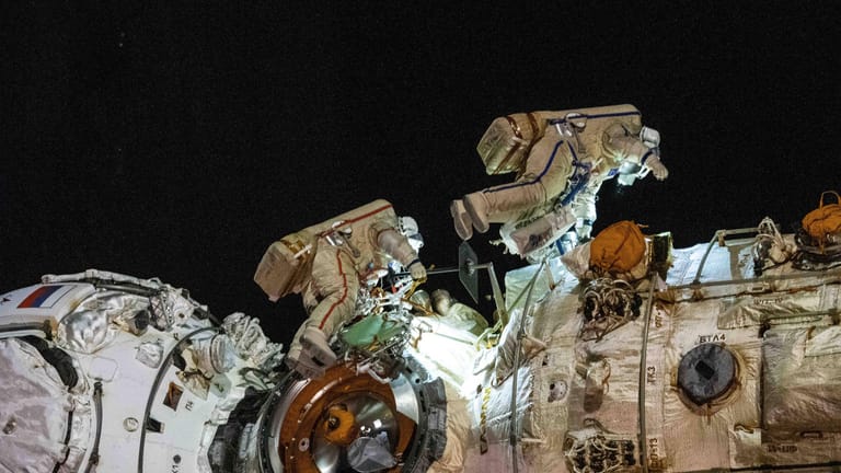 Russische Astronauten an der ISS: Die Zusammenarbeit zwischen Moskau und Washington im Bereich Raumfahrt galt bislang als erfolgreich.