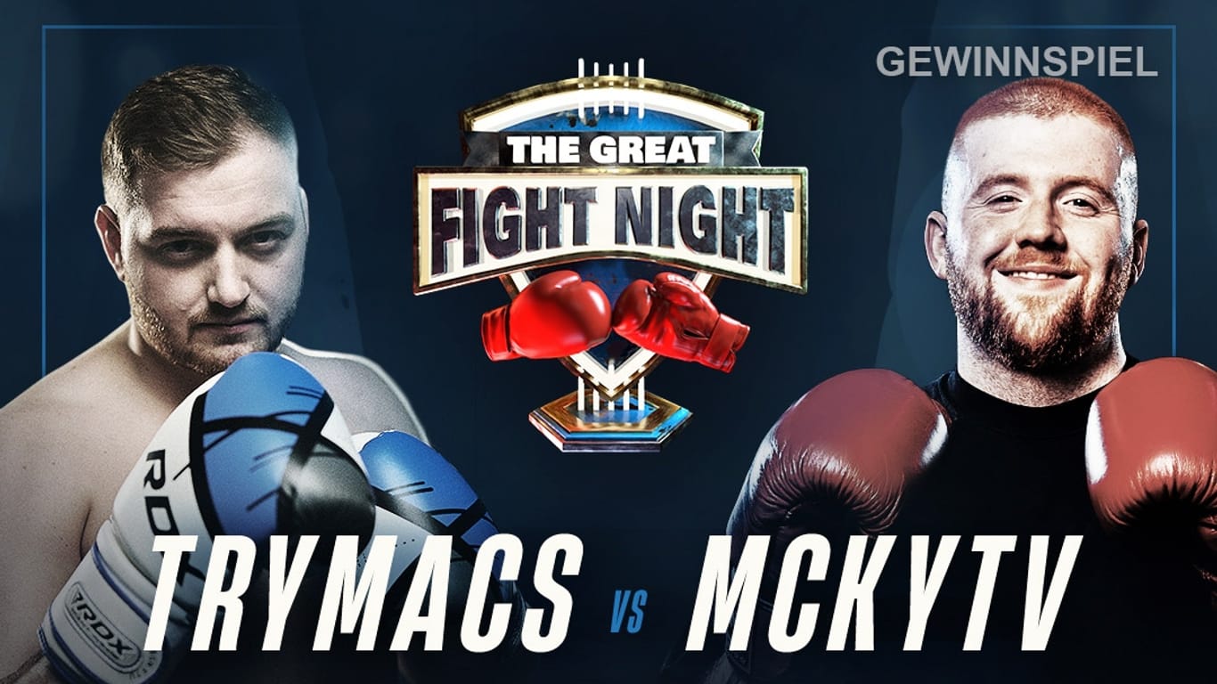 Werbeplakat für die "Fight Night": Die Twitch-Stars Trymacs und MckyTV sind eigentlich für ihre Live-Streams bekannt. Am Samstag boxen sie gegeneinander in der Lanxess Arena.
